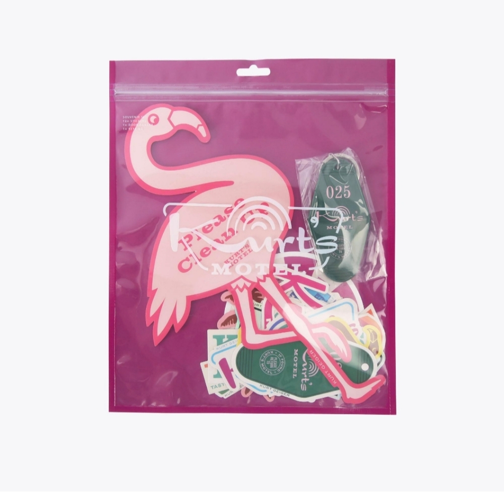 Kurt Geiger Limited Edition NIP Travel Pack- Keychain, Door Hanger & 12 Stickers